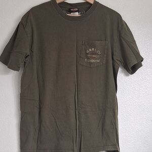 Harley Davidson Women's Olive Green T Shirt   Size L
